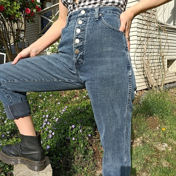 Vintage High Waisted Blue Jean Wrangler 25 - Picture 2 of 6